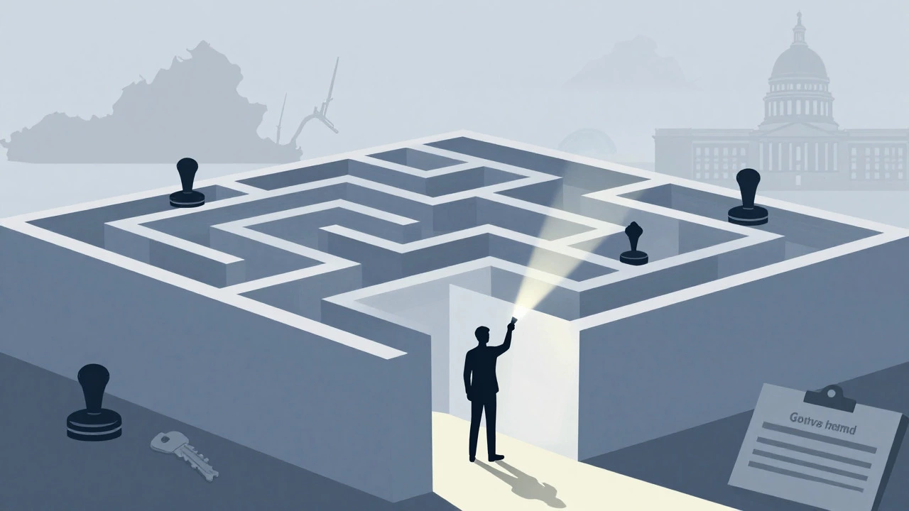 Conceptual illustration of navigating complex housing regulations