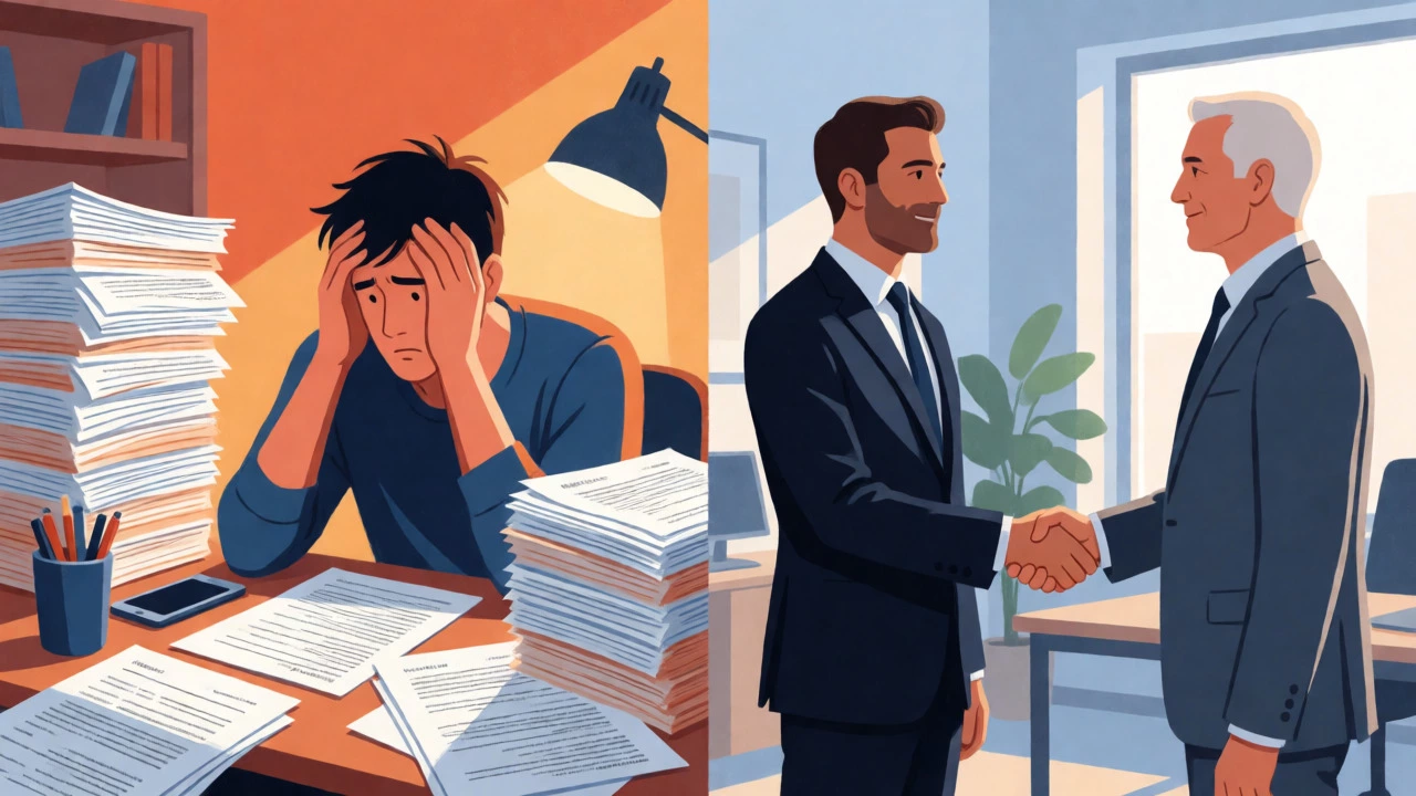Contrast between DIY lease stress and professional agent support